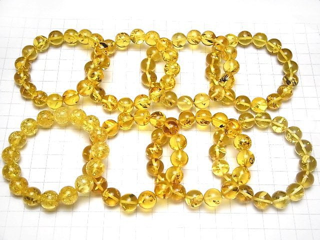 [Video] Baltic Amber Round 12mm Yellow Color Bracelet