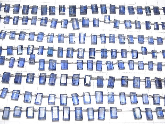 [Video] High Quality Kyanite AA++ Faceted Rectangle half or 1strand beads (aprx.8inch / 20cm)