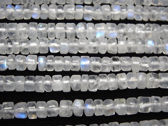 [Video] Rainbow Moonstone AA++ Roundel (Heishi) 1strand beads (aprx.13inch / 33cm)