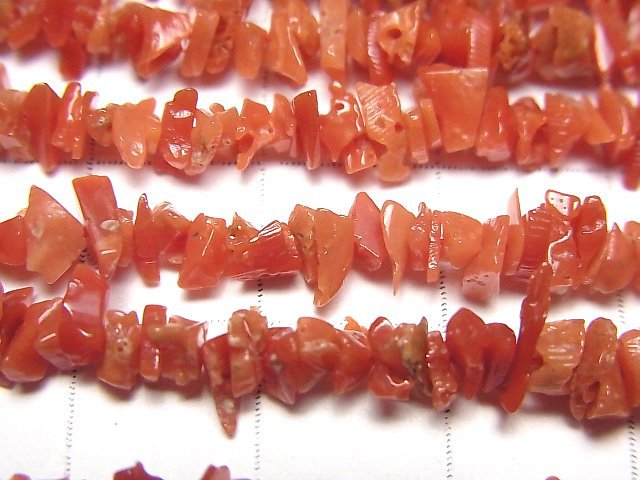 [Video] Sardinian coral, red Coral AA++ branch sticks (Chips) half or 1strand beads (aprx.18inch / 44cm)