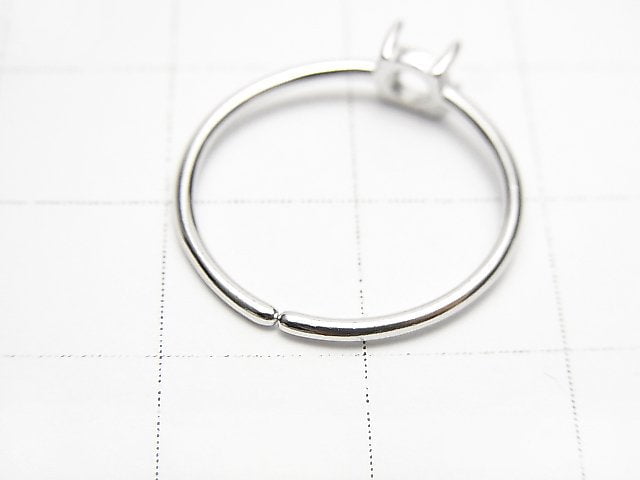 [Video] Silver925 Ring Empty Frame (Claw Clasp) Round 3.5mm Rhodium Plated Free Size 1pc