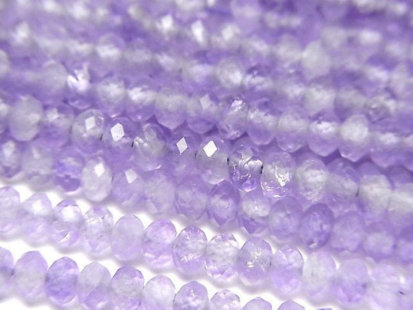 High Quality! Lavender Amethyst AAA Faceted Button Roundel 4x4x2.5mm half or 1strand beads (aprx.15inch/37cm)