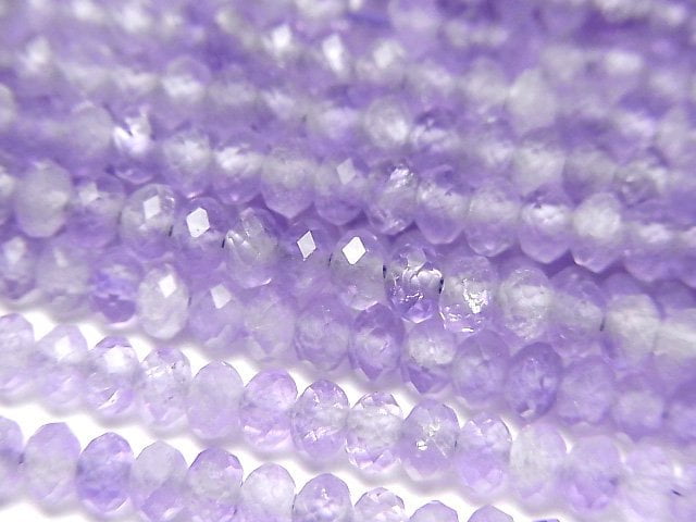 High Quality! Lavender Amethyst AAA Faceted Button Roundel 4x4x2.5mm half or 1strand beads (aprx.15inch/37cm)