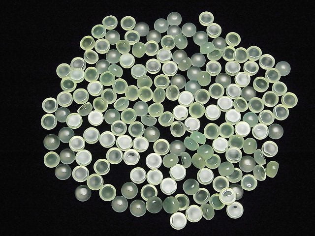 [Video] Apple Green Chalcedony AAA Round Cabochon 6x6mm 5pcs