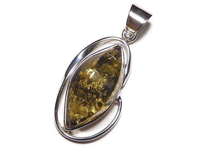 [Video] [One of a kind] Baltic Amber Pendant Silver925 NO.1