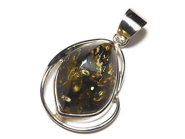 [Video] [One of a kind] Baltic Amber Pendant Silver925 NO.3