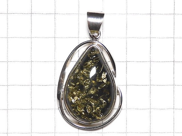 [Video] [One of a kind] Baltic Amber Pendant Silver925 NO.13
