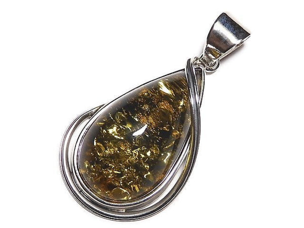 [Video] [One of a kind] Baltic Amber Pendant Silver925 NO.15