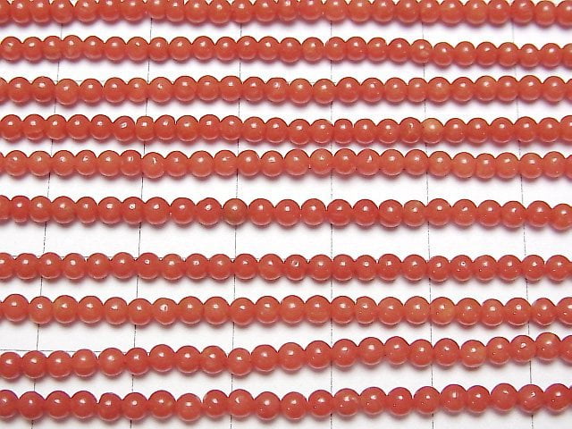 [Video] Sardinian Coral, Red Coral Round 2mm half or 1strand beads (aprx.20inch/50cm)
