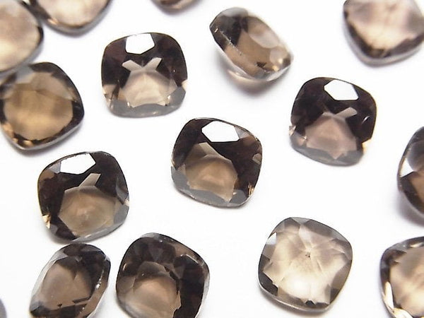 [Video]High Quality Smoky Quartz AAA Loose stone Square Faceted 8x8mm 5pcs