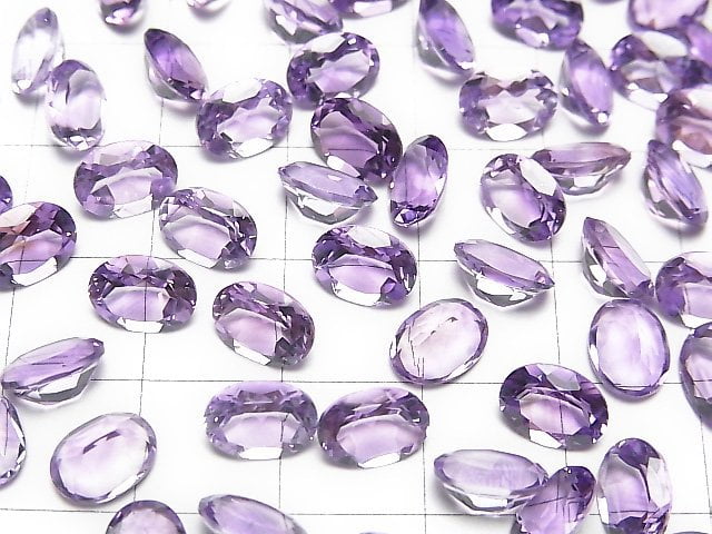 [Video]High Quality Amethyst AAA Loose stone Oval Faceted 8x6mm 5pcs