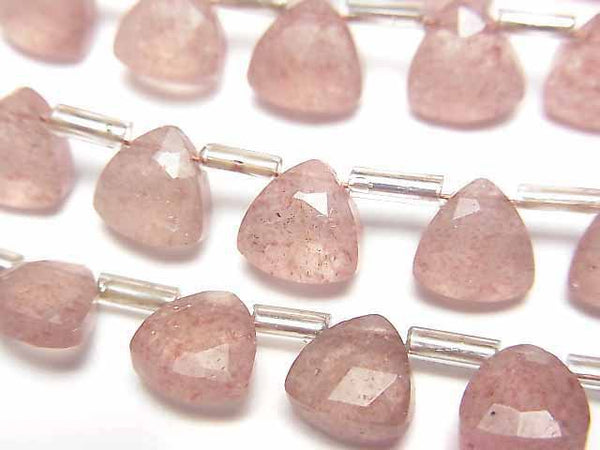 [Video] Pink Epidote AAA Chestnut Faceted Briolette 1strand beads (aprx.7inch/17cm)