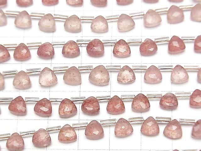 [Video] Pink Epidote AAA Chestnut Faceted Briolette 1strand beads (aprx.7inch/17cm)