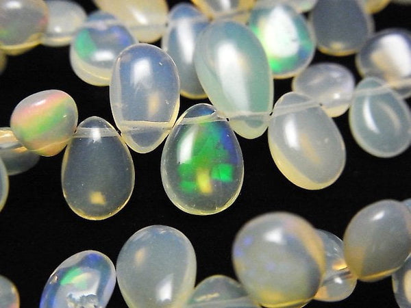 [Video]High Quality Ethiopia Opal AA+ Pear shape (Smooth) half or 1strand beads (aprx.7inch/18cm)