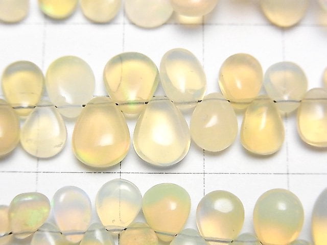 [Video]High Quality Ethiopia Opal AA++ Pear shape (Smooth) half or 1strand beads (aprx.7inch/18cm)