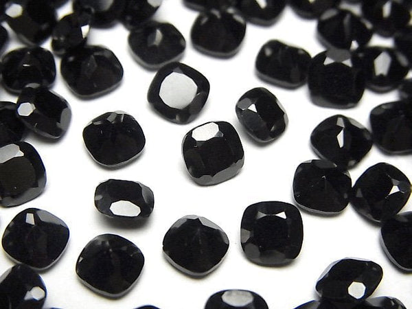 [Video]High Quality Black Spinel AAA Loose stone Square Faceted 6x6mm 5pcs