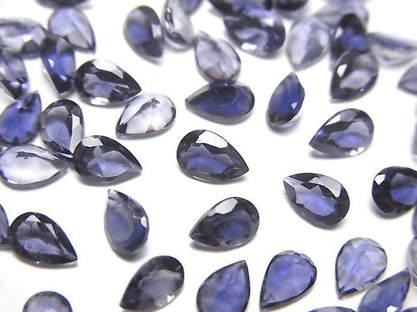 [Video]High Quality Iolite AAA Loose stone Pear shape Faceted 6x4mm 5pcs