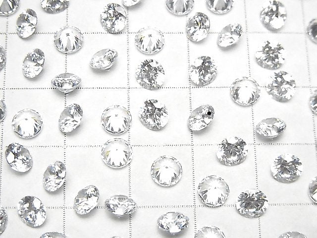 [Video] Cubic Zirconia AAA Loose stone Round Faceted 5x5mm 20pcs