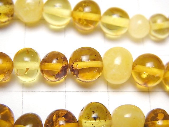 [Video]Baltic Amber Multicolor Nugget Necklace 1strand beads (aprx.16inch/40cm)