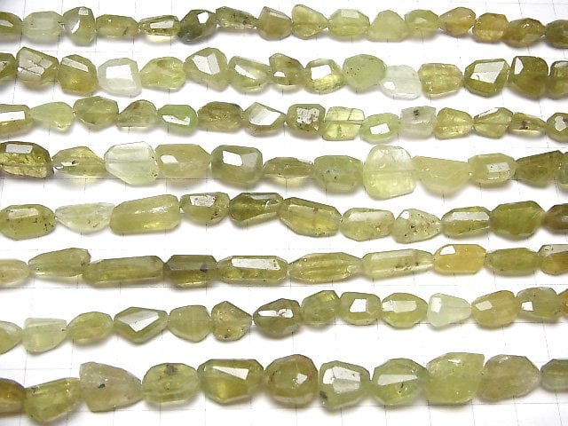 [Video] Grossular Garnet AA++ Faceted Nugget half or 1strand beads (aprx.8inch/21cm)