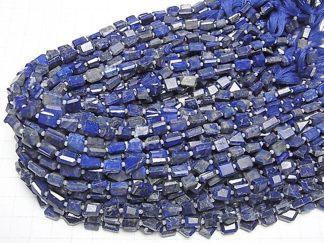 [Video]Lapislazuli AA+ Faceted Nugget 1strand beads (aprx.13inch/33cm)