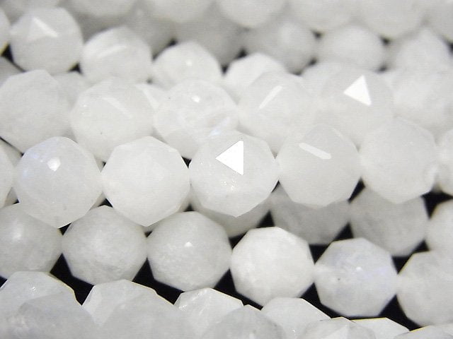 Rainbow Moonstone AA Star Faceted Round 8mm half or 1strand beads (aprx.15inch/37cm)