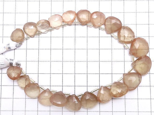 [Video][One of a kind] High Quality Andesine AAA- Chestnut Faceted Briolette 1strand beads (aprx.8inch/20cm) NO.11