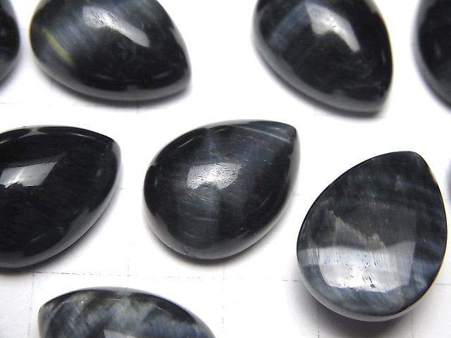 [Video]Natural color Blue Tiger's Eye AA++ Pear shape Cabochon 20x15mm 1pc