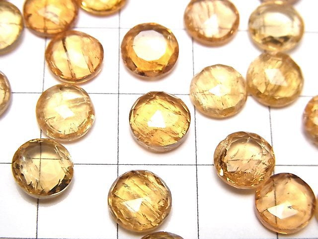 [Video]High Quality Imperial Topaz AAA- Round Rose Cut 8x8mm 2pcs