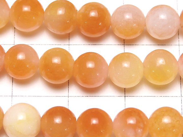 Orange Jade Round 6mm 1strand beads (aprx.15inch/36cm)