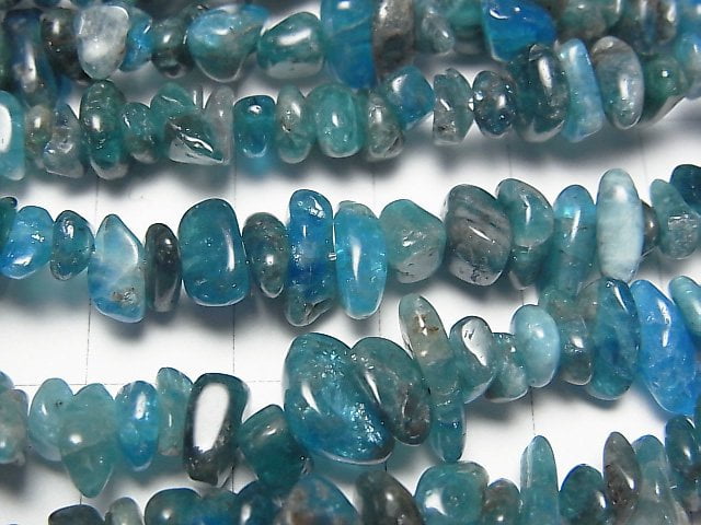 Blue Apatite AA+ Chips (Small Nugget ) 1strand beads (aprx.32inch/80cm)