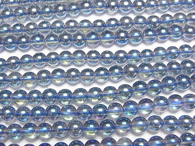 [Video]Blue Flash Crystal Round 4mm 1strand beads (aprx.15inch/37cm)