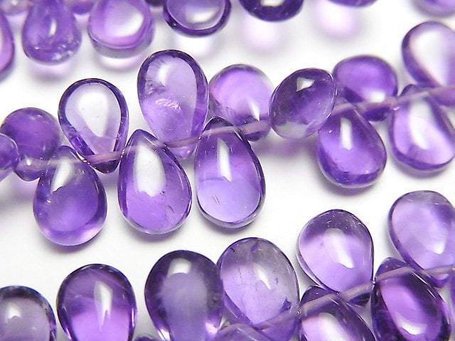 [Video]High Quality Amethyst AAA- Pear shape (Smooth) 1strand beads (aprx.7inch/18cm)