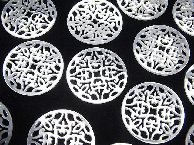 High Quality White Shell Watermark Coin 30x30mm 1pc