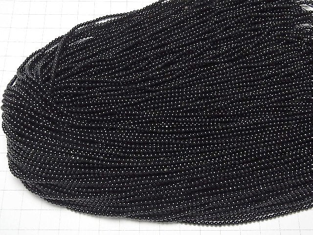 Black Tourmaline AAA- Round 2mm 1strand beads (aprx.15inch/37cm)