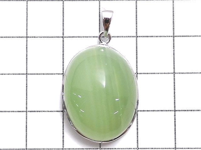 [Video][One of a kind] Afghanistan Green Calcite AAA Pendant Silver925 NO.7