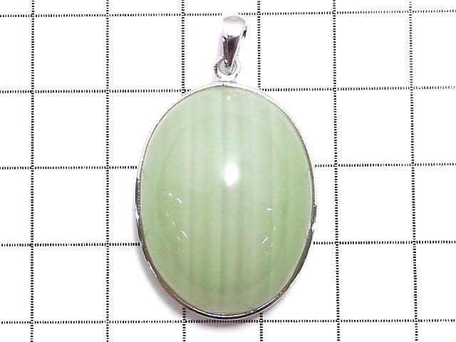 [Video][One of a kind] Afghanistan Green Calcite AAA Pendant Silver925 NO.9