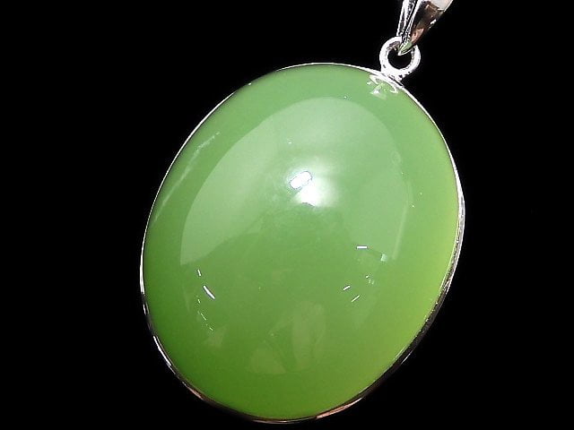 [Video][One of a kind] Afghanistan Green Calcite AAA Pendant Silver925 NO.10