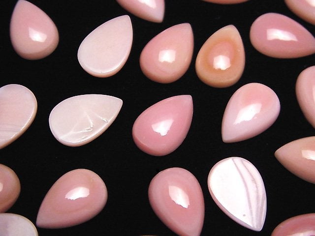 [Video] Queen Conch Shell AAA Pear shape Cabochon 12x8mm 2pcs