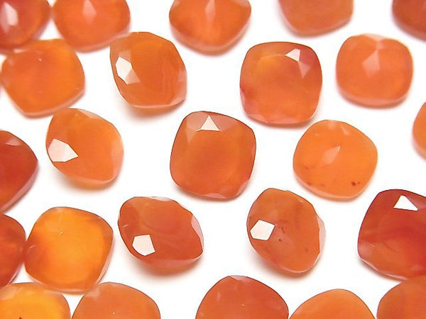 [Video]High Quality Carnelian AAA Loose stone Square Faceted 10x10mm 2pcs