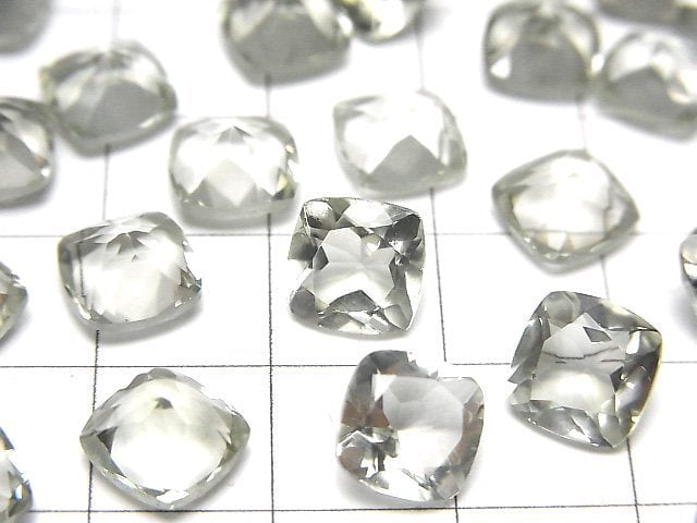 [Video]High Quality Green Amethyst AAA Loose stone Square Faceted 8x8mm 4pcs