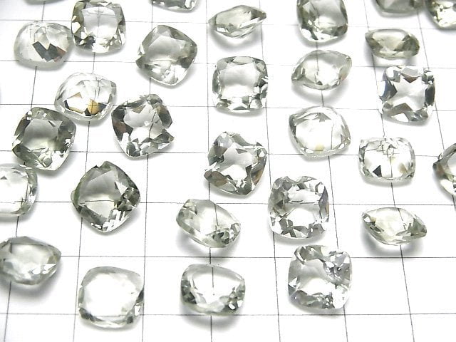 [Video]High Quality Green Amethyst AAA Loose stone Square Faceted 10x10mm 3pcs