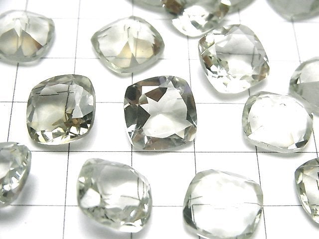 [Video]High Quality Green Amethyst AAA Loose stone Square Faceted 12x12mm 2pcs