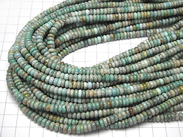 [Video]Turquoise AA++ Roundel 6x6x2.5mm half or 1strand beads (aprx.15inch/38cm)