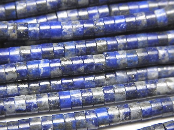 [Video] Lapislazuli AA Roundel (Tube )4x4x2mm 1strand beads (aprx.15inch/37cm)