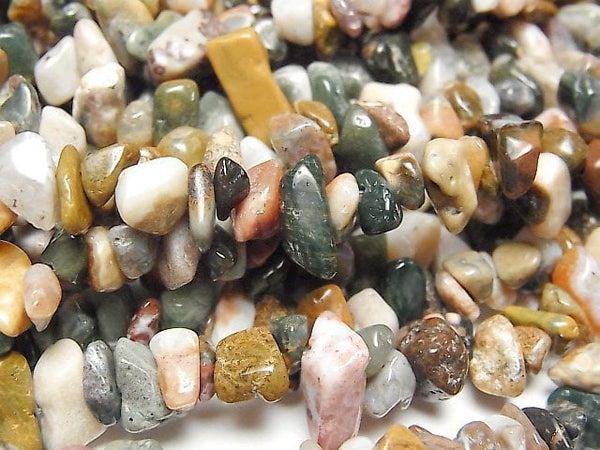 [Video] Ocean Jasper Chips (Small Nugget ) 1strand beads (aprx.31inch/78cm)