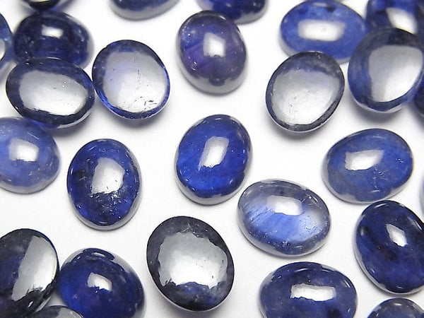 [Video]High Quality Blue Sapphire AAA Oval Cabochon 10x8mm 1pc