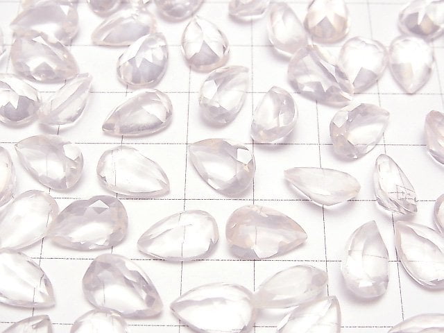 [Video]High Quality Rose Quartz AAA Loose stone Pear shape Faceted 12x8mm 3pcs