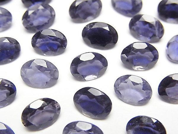 [Video]High Quality Iolite AAA Loose stone Oval Faceted 8x6mm 2pcs