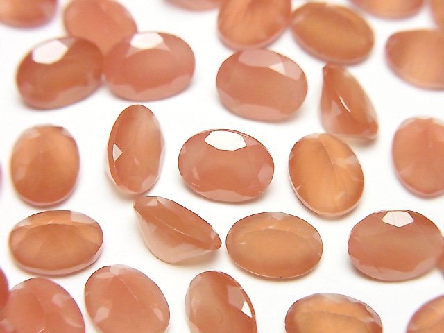 [Video] Peru Rhodochrosite AAA Loose stone Oval Faceted 8x6mm 2pcs